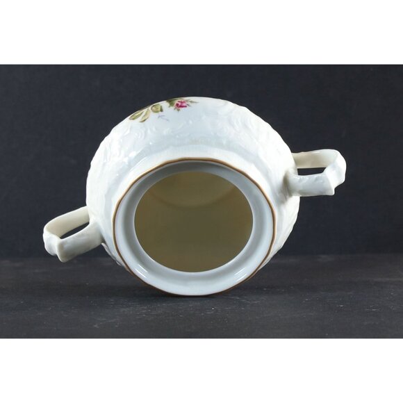 Sugar Bowl & Lid Ivory Rose Sanssouci ROSENTHAL Classic Made in Germany 1950s - Picture 9 of 12